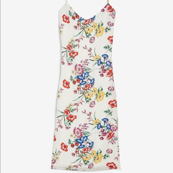 NWT Express Floral Midi slip dress - Picture 3 of 3